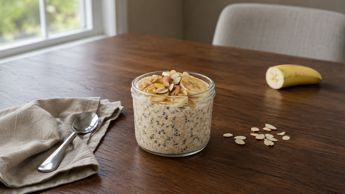 Mango chia pudding with fresh mango, Greek yogurt, chia seeds, and Biotics³